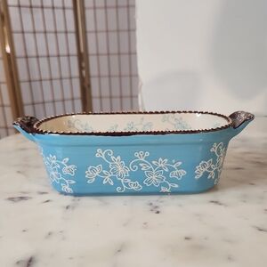 Temptations Blue and White Floral Bakeware 0.5 Quart